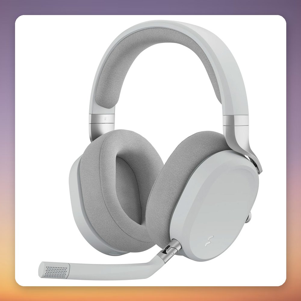 Fractal Design Scape Light Wireless Gaming Headset, White, Bluetooth + USB Dongle – image 3