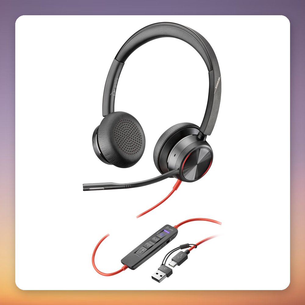 HP Poly Blackwire 8225 USB-C Stereo Headset with ANC, Teams Certified, Black – image 3