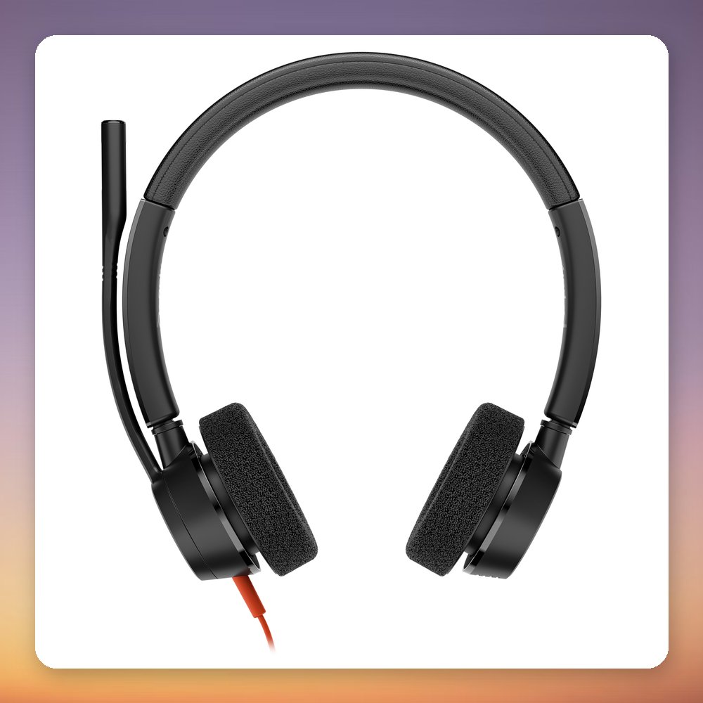 HP Poly Blackwire 3320M USB-C Stereo Headset, Black, Microsoft Teams Certified – image 2