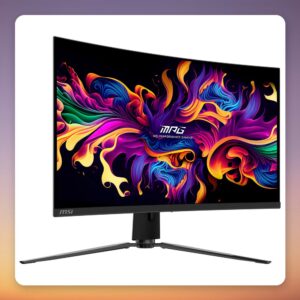 MSI MPG 321CURXDE QD-OLED 31.5″ 4K 240Hz Curved Gaming Monitor, USB-C 98W, KVM