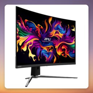 MSI MPG 321CURXDE QD-OLED 31.5″ 4K 240Hz Curved Gaming Monitor, USB-C 98W, KVM