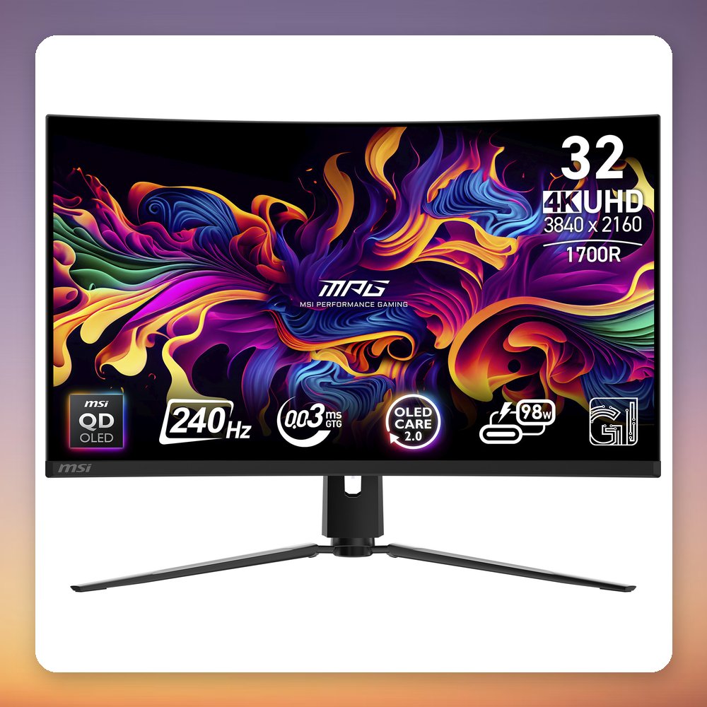 MSI MPG 321CURXDE QD-OLED 31.5" 4K 240Hz Curved Gaming Monitor, USB-C 98W, KVM – image 4