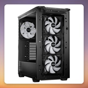 be quiet! Pure Base 501 LX Black ATX Mid Tower Case, Tempered Glass, 4x ARGB PWM Fans