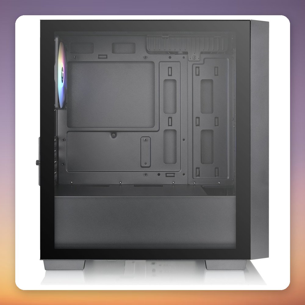 Thermaltake Versa H16 TG ARGB Micro-ATX Mini-Tower Case, Black, Tempered Glass – image 3