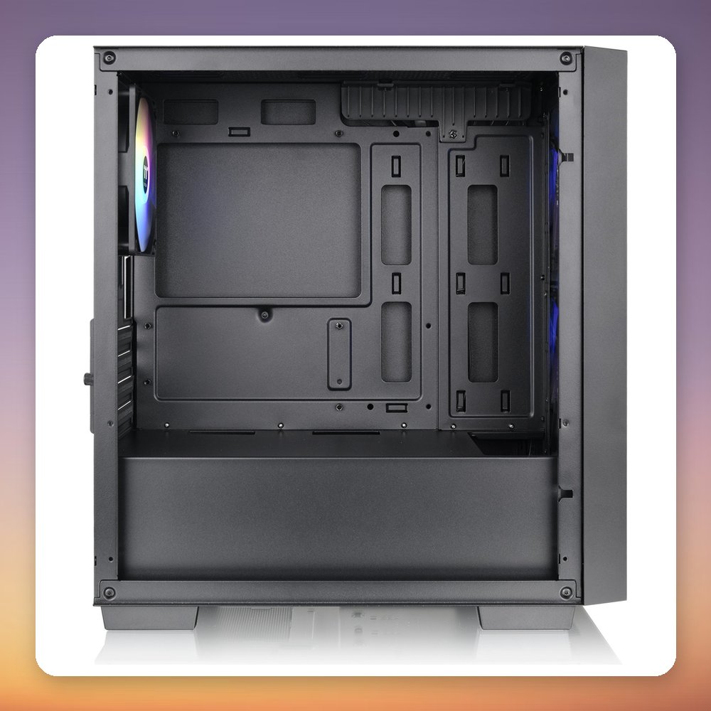 Thermaltake Versa H16 TG ARGB Micro-ATX Mini-Tower Case, Black, Tempered Glass – image 5