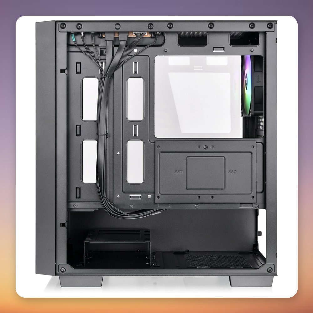 Thermaltake Versa H16 TG ARGB Micro-ATX Mini-Tower Case, Black, Tempered Glass – image 6
