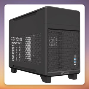 Thermaltake TR100 Mini-ITX SFF Case, Black, Mesh Front, USB-C