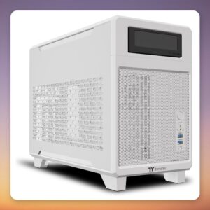 Thermaltake TR100 Snow White Mini-ITX Mini-Tower Case, White