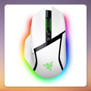 Razer Basilisk V3 Pro Wireless Gaming Mouse, 30,000 DPI, White