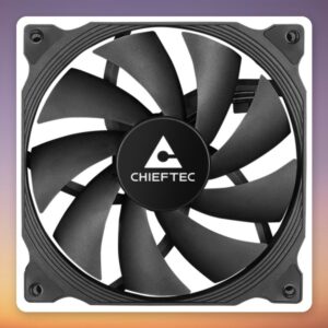 Chieftec ZF-1225PWM 120 mm PWM Case Fan, Black, Single Pack