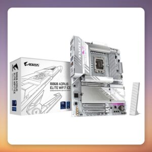GIGABYTE B860 AORUS ELITE WIFI7 ICE LGA 1851 ATX Motherboard, DDR5, Wi-Fi 7, White