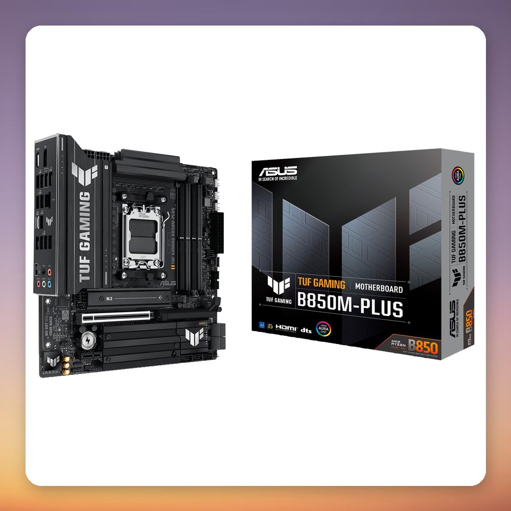 Asus TUF Gaming B850M-Plus AMD B850 AM5 micro ATX Motherboard, DDR5, 2.5GbE