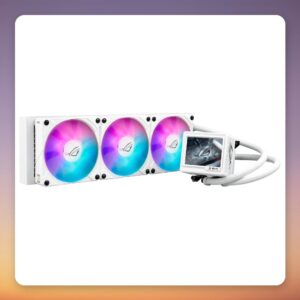 Asus ROG Ryujin III 360 ARGB Extreme White 360 mm AIO Liquid Cooler with 3.5″ LCD