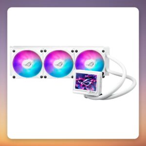 Asus ROG Ryujin III 360 ARGB Extreme White 360 mm AIO Liquid Cooler with 3.5″ LCD