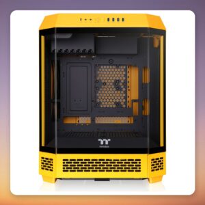 Thermaltake The Tower 600 Bumblebee ATX Mid-Tower Case, Dark Yellow, 3x Tempered Glass