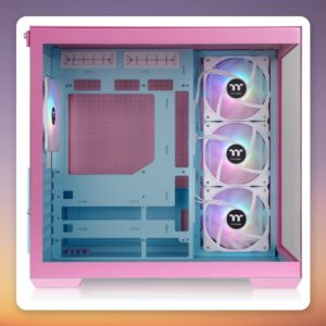 Thermaltake View 380 TG ARGB Bubble Pink Mid-Tower Case, ATX, Dual Tempered Glass