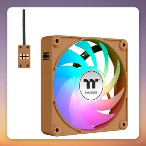 Thermaltake CT140 EX ARGB Sync 140 mm PWM Fan, Gravel Sand, 3-Pack