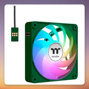 Thermaltake CT140 EX ARGB Sync 140 mm PWM Fan, Racing Green, 3-Pack