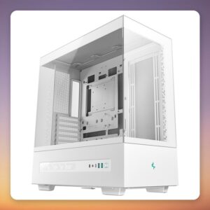 Deepcool CH690 Digital White Mid-Tower ATX Case, Dual Tempered Glass