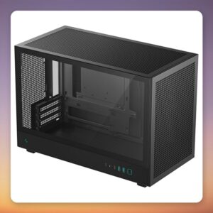Deepcool CH260 Micro-ATX Mini Tower Case, Black, Tempered Glass