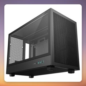 Deepcool CH260 Micro-ATX Mini Tower Case, Black, Tempered Glass