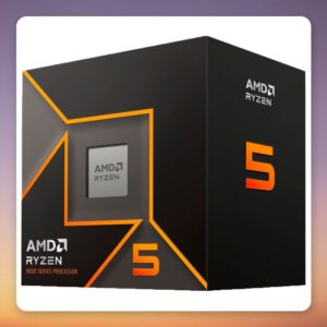 AMD Ryzen 5 9600 6-Core AM5 Processor, 3.8 GHz up to 5.2 GHz, Boxed with Cooler