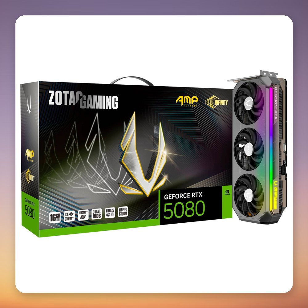 Zotac GeForce RTX 5080 AMP Extreme INFINITY 16 GB GDDR7 Graphics Card