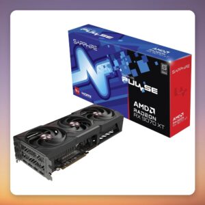 Sapphire Radeon RX 9070 XT Pulse 16 GB GDDR6 Graphics Card, Black