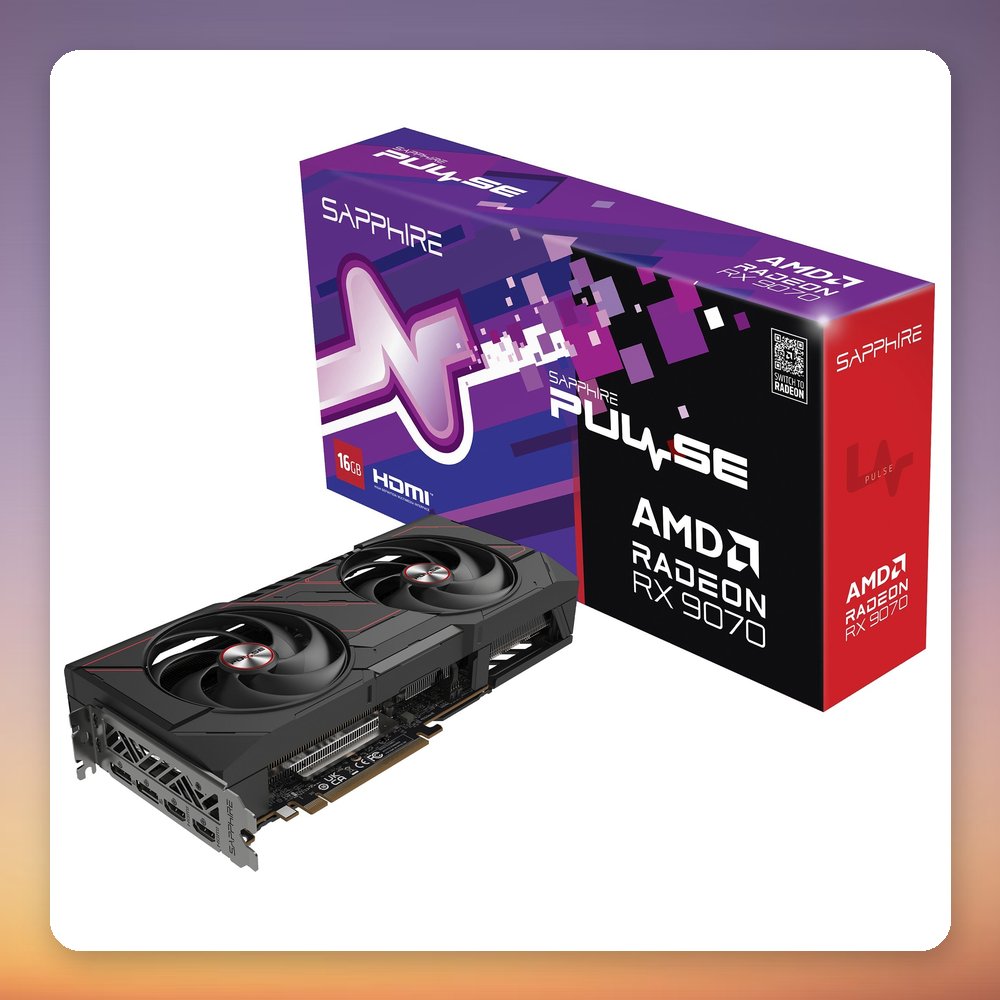 Sapphire Radeon RX 9070 Pulse 16 GB GDDR6 Graphics Card, RDNA 4