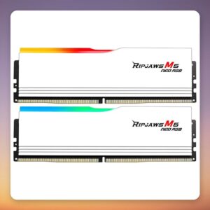 G.Skill Ripjaws M5 Neo RGB 64 GB DDR5-6000 CL28 (2×32 GB) AMD EXPO, White