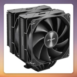 Fortron MP7 Black Dual Tower CPU Cooler, 6 Heatpipes, 2x 120 mm Fans