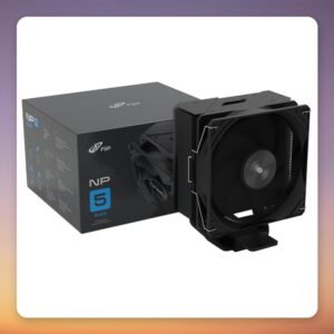 Fortron NP5 Black 120 mm Single Tower CPU Air Cooler, 4 Heatpipes