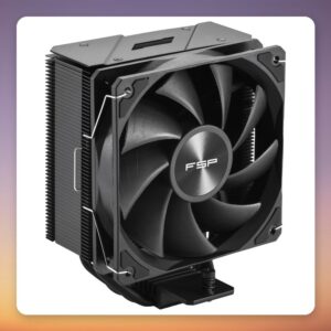 Fortron NP5 Black 120 mm Single Tower CPU Air Cooler, 4 Heatpipes