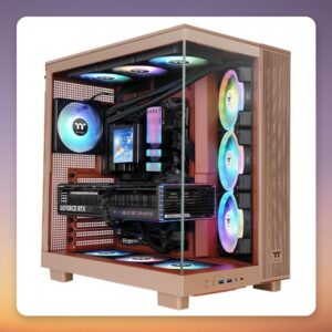 Thermaltake View 380 XL TG ARGB Gravel Sand Mid-Tower Case, Dual Tempered Glass, 4x 120 mm ARGB Fans