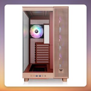 Thermaltake View 380 XL TG ARGB Gravel Sand Mid-Tower Case, Dual Tempered Glass, 4x 120 mm ARGB Fans