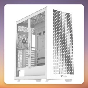 Thermaltake AX500 Snow White Big Tower Case, E-ATX, Tempered Glass, 4 Fans