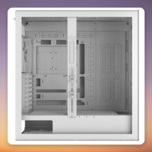 Thermaltake AX500 Snow White Big Tower Case, E-ATX, Tempered Glass, 4 Fans