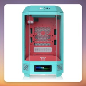 Thermaltake The Tower 250 Mint Strawberry Mini-ITX Case, Tempered Glass