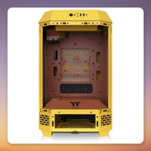 Thermaltake The Tower 250 Butter Caramel Mini-ITX Case, Yellow, Tempered Glass