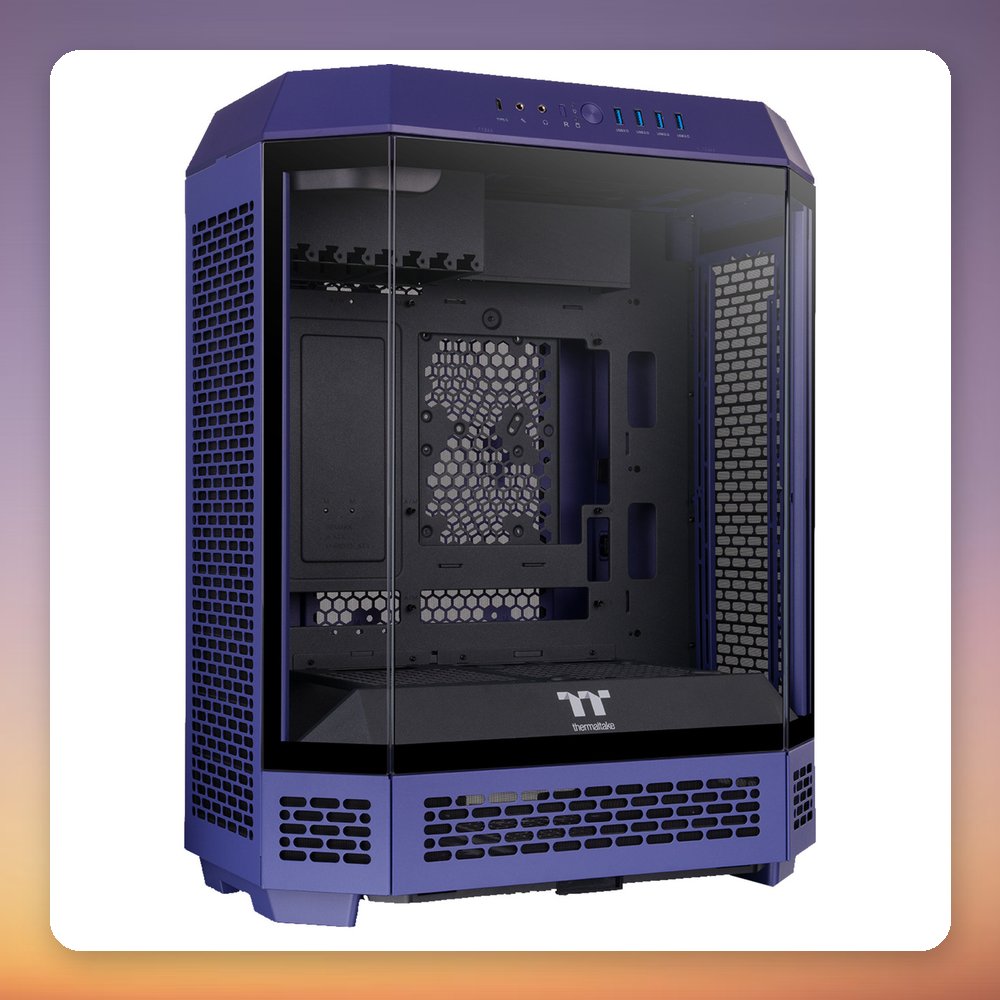 Thermaltake The Tower 600 Future Dusk ATX Mid-Tower Case, Violet, 3x Tempered Glass