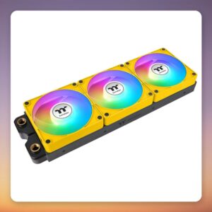 Thermaltake CT120 EX Reverse ARGB Sync 120 mm PWM Fan, Bumblebee Yellow, 3-Pack