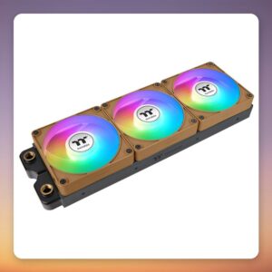 Thermaltake CT140 EX Reverse ARGB Sync 140 mm PWM Fan, Gravel Sand, 3-Pack