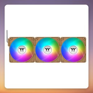 Thermaltake CT140 EX Reverse ARGB Sync 140 mm PWM Fan, Gravel Sand, 3-Pack