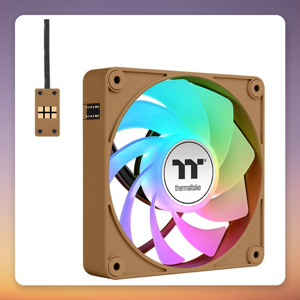 Thermaltake CT140 EX Reverse ARGB Sync 140 mm PWM Fan, Gravel Sand, 3-Pack – image 3