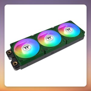 Thermaltake CT140 EX Reverse ARGB Sync 140 mm PWM Fan, Racing Green, 3-Pack
