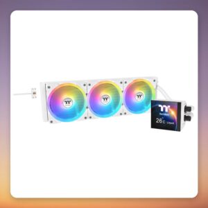 Thermaltake MAGFloe 360 Ultra ARGB Sync 360 mm AIO Liquid Cooler, White, Snow Edition