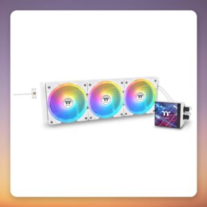 Thermaltake MAGFloe 420 Ultra ARGB Sync 420 mm AIO Liquid Cooler, White, Snow Edition