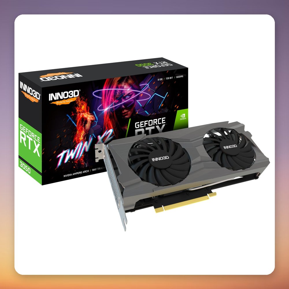 Inno3D GeForce RTX 3050 TWIN X2 6 GB GDDR6 Graphics Card (Lite Hash Rate)