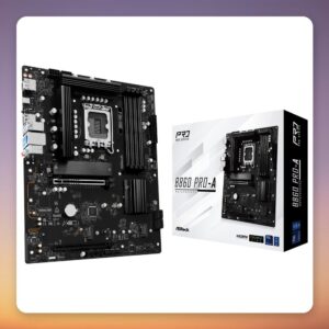 ASRock B860 Pro-A ATX Motherboard, Intel B860, LGA 1851, DDR5, 2.5GbE