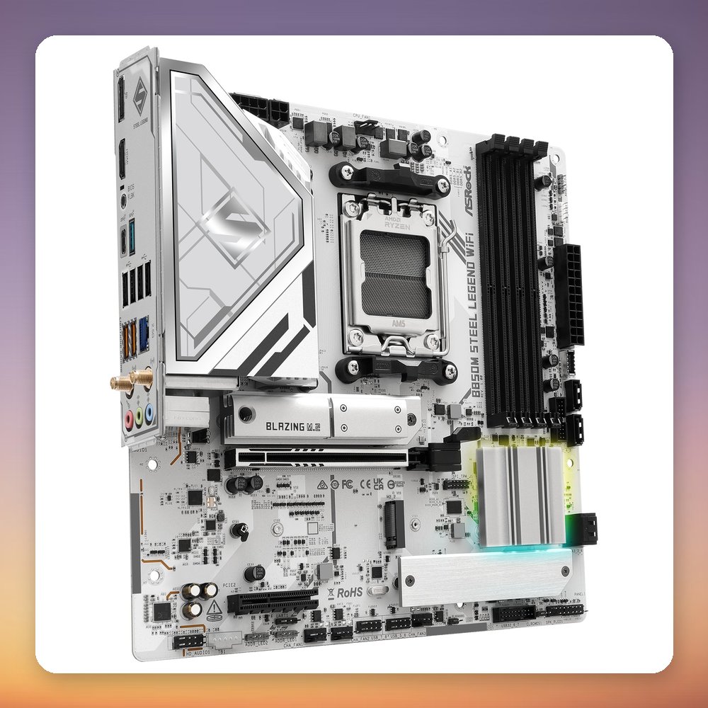ASRock B850M Steel Legend WiFi AM5 Micro-ATX Motherboard, DDR5, Wi-Fi 7 – image 2